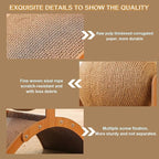 Sisal Cat Scratching Ball Toy, Interactive Cat Scratcher Board with Wooden Frame, Durable Scratch Toy for Indoor Cats, Wear-Resistant Ferris Wheel Design for Endless Fun! (Extra Small)