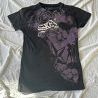 Gothic Tees for Women Y2K Grunge Graphic Short Sleeve Crew Neck T-Shirts 90s Vintage Aesthetic Emo Clothes