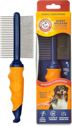 Arm & Hammer “Simply Glam” Dog Grooming Pin Deodorizing Comb with Fragrance Transfer Technology – Scented Dog Comb for Detangling & Shedding, Sweet Apple & Rose Scent