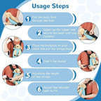 YUDODO Pet Dog Carrier Backpack Adjustable Dog Front Carrier, Legs Out Easy-Fit Dog Travel Backpack Carrier for Hiking Camping for Small Medium Dogs Cats and Rabbits (Small (Pack of 1), B-Sky)