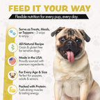 Freeze Dried Dog Food for Small & Large Dogs, 16 Oz (500+Pieces) Chicken Dog Food Toppers for Picky Eaters, USA Made- Grain Free & All Natural Freeze Dried Treats Made with 96% Meat Organs