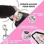 Travel Cat Strawberry Shortcake Harness & Leash Set - Adjustable Fit Mesh Cat Harness with Reflective Strap - Harness for Cats, Kittens for Outdoor (Strawberry Shortcake, Medium)
