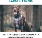 Embark Adventure Dog Harness, Reflective Trim No Pull Harness for Large Dogs - Military Grade Nylon, Front Clip with Gel Lined Handle. Soft & Padded Puppy Harnesses for Any Breed