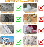 3-Layered Stuffed Dog Toys for Medium Large Dogs, Large Plush Squeaky Dog Toys to Keep Them Busy for Small Medium Large Breed, Cute Animals Puppy Teething Chew Toys - Elephant L