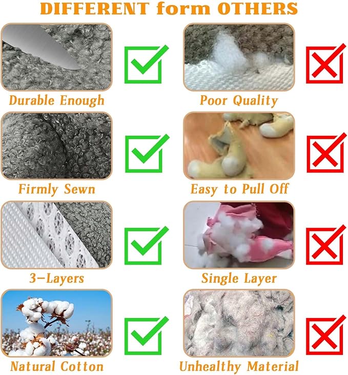 3-Layered Stuffed Dog Toys for Medium Large Dogs, Large Plush Squeaky Dog Toys to Keep Them Busy for Small Medium Large Breed, Cute Animals Puppy Teething Chew Toys - Elephant L