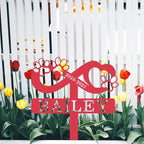 Custom Dog Cat Name Memorial Grave Stake, Personalized Pet Memorial Stake Metal Engraved Sign, Customized Cat Dog Memorial Grave Marker with Paws Heart Pet Memorial Plaque Burial Stake