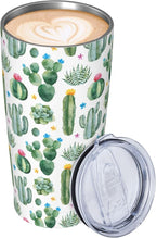 Cactus Tumbler with Lid and Straw, 20 Oz Stainless Cup Steel Insulated Water Bottle Travel Coffee Mug