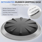 304 Stainless Steel Cat Plates for Wet Food, 6.7" Shallow/Wide Whisker Friendly Cats Food Bowls, Non-Slip Silicone Base,Easy to Clean Indoor Cat Feeding Dishes, 6 Pack