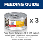Hill's Science Diet Urinary Hairball Control, Adult 1-6, Urinary Track Health & Hairball Control Support, Wet Cat Food, Chicken Minced, 2.9 oz Can, Case of 24