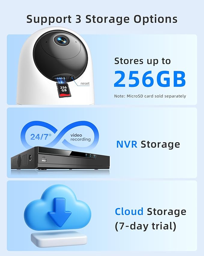 Indoor Camera 5G WiFi Pan Tilt 2.5K 4MP Support up to 256GB SD Card (Not Included) Plug-in Pet Camera with Speaker for Dog/Cat Baby Monitor with Phone App, Motion Tracking, Compatible with Alexa