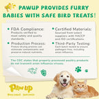 PAWUP Freeze Dried Duck Treats for Cats Dogs, Rawhide Free Freeze-Dried Raw Food Topper, High Protein, Gluten&Grain Free, 4.6oz