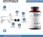 animaux - Gastro Balance for Cats, Supports Gastro-intestinal Tract, Prevents Diarrhoea, Constipation, Hairballs & Flatulence, supplementary probiotics, 90 chewable Tablets, 90 Days Supply