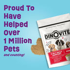 Dinovite 3 in 1 Probiotic for Small Dogs, Skin & Coat, Digestive Health & Joint Relief, Dog Food Toppers, Immune Support, Allergy Relief & Itch Relief Skin Care, 30 Servings (1-18lb)