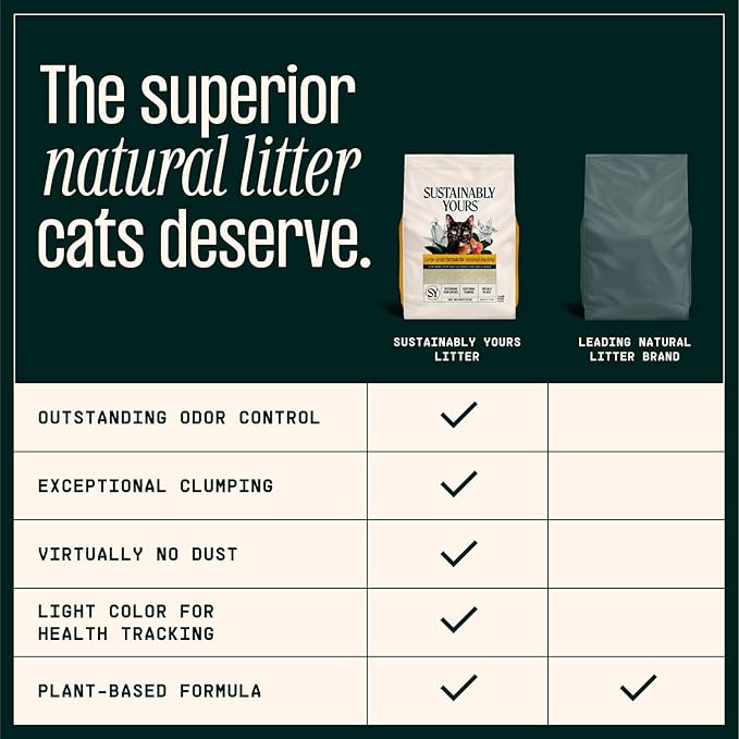 Sustainably Yours Cat Litter, Large-Grain Formula 10 lbs