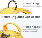 Pawaii Dog Harness (Medium, Pineapple Yellow), Soft Padded, No-Choke, Reflective, Digital ID Tag, Adjustable, for Daily Walking or Training
