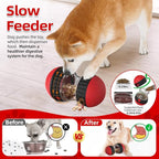 Dog Puzzle Toys, Rolling Treat Dispensing Ball, Brain Stimulation & Slow Feeder, Dog Enrichment Toys to Keep Them Busy (2PCS: Red+Green)