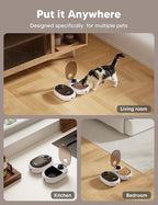 WOPET Automatic Cat Feeder, 48-Hour Programmable Pet Food Dispenser, Built-in Ice Gel Packs for Freshness – Ideal for Wet Food, Yogurt & Canned Meals – Perfect for Cats, Kittens & Small Dogs