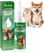 120ml/4.06fl oz Pet Eye Drops for Dogs and Cats,Solution for Redness,Itching and Tear Stains,Fast-Acting,Safe for All Breeds and Sizes