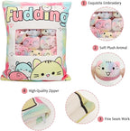 Cat Plush Pillow, Cute Plushies with Kitten Doll, Removable Stuffed Animals Throw Pillow, Kawaii Plushies Cat Toy for Kids, Gift for Girls Boys Birthday (Colorful Kittens)