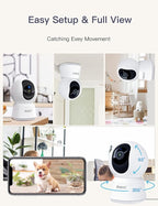 ARENTI 5G Security Camera Indoor, 4MP Pet Camera with Speaker for Dog/Cat, Baby Monitor with Phone App, Dual-Band WiFi, Auto Tracking, Super Night Vision, 2-Way Talk, Cloud & SD Card Storage