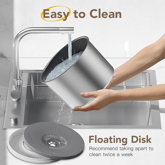 2.5L/0.6Gal Dog Water Bowl, No Spill Stainless Steel Slow Water Bowl for Medium Large Dogs, Large Capacity Splash Proof Dog Slow Water Feeder with Anti-Slip Mat for Mess Drinkers