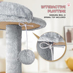 MoNiBloom 54 Inch Cat Tree Tower for Indoor Cats Large Adults, Cat Tower with Scratching Post, Multi-Level Furniture Activity Center with Cat Condo Pet Play House, Light Grey