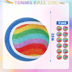 EXPAWLORER Tennis Balls for Dogs - 12 Pack 2.5¡± Squeaky Dog Tennis Balls Toys,Christmas Dog Toys Teething Chew Interactive Dog Bounce Toys for Training Exercise Playing Indoor Outdoor, Rainbow