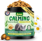 YOTANGO Cat Calming Treats – 500 Crunchy Calming Chews for Cats Kittens, Anxiety Relief & Stress Reduction for Travel, Thunder, Vet Visits, with Chamomile, L-Theanine & L-Tryptophan (Chicken Flavor)
