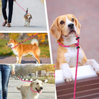 lynxking Slip Lead Dog Leash Reflective, Heavy Duty Comfortable Strong Rope Leash for Large, Medium Small Dogs No Pull Pet Training (Pink, Large 1/2in x 6ft-Slip Lead)