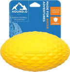 Playology Hound2O Dog Toys | Squeaky Football Toy for Dogs to Chase | Yellow Floating Outdoor Toy - Easy to Clean and Made from Non Toxic Materials
