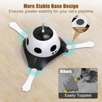 3-in-1 Automatic Cat Toys for Indoor Cats, Fluttering Butterfly, Whack a Mole, Rotating Feather Wand, USB Rechargeable Interactive Feather Toys for Multi-cat Family (Black)