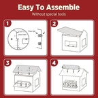 SMILE PAWS Cat Beds for Indoor Cats, Cardboard Cat House with Scratchers, Korean BBQ, Large Sturdy Cat Furniture Condo Cave Tent, Easy to Assemble Pet Toys Accessories Stuffs, Bunny Small Animals