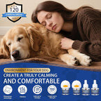 Dog Pheromone Calming Diffuser: Relaxing Pheromone for Dogs Relief Stress Anxiety Fighting Scratching Barking, Dog Calming Pheromone Diffuser Kit with 2 Plug in Diffuser+4 Refill 48ml (6in1)