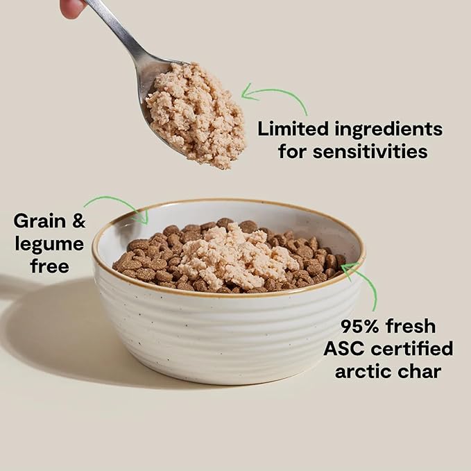 Open Farm, Canned Cat Food Topper, Silky Mousse Made with 95% Responsibly Sourced Icelandic Fish, Grain & Legume Free, Arctic Char Recipe, 3.17oz Cans (Pack of 17)