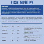 Freeze Dried Raw Dog Food, Fish Medley Recipe, All Natural, No Synthetics, Made in USA with Goat's Milk & Organic Produce, High Protein, Complete Meal (48oz)