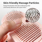 3-in-1 Steam Brush with Release Button and Tank, Anti-Static Pet Brush for Long and Short Hair - Removes Tangles and Loose Hair (Pink)