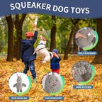 5-Pack Squeaky Dog Toys – Durable Animal-Shaped Plush Chew Toys for Dogs, Handmade Interactive Puppy Toys with Squeaker, Perfect for Reducing Destructive Behavior