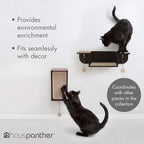 Hauspanther CATchall - Wall Mounted Cat Scratcher Toy Storage & Perch, Espresso (55140)