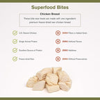 Superfood Bite, Freeze-Dried Raw Dog Treats - Protein Rich, Train & Reward, Traceable Single Ingredient by Katherine Heigl (Chicken Breast)