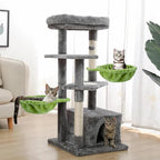Cat Tree Hammock,Cozy Cat Tree Hammock for Large Cats with Deep Basket,Cat Tree Hammock Add On Attachment Design for Cat Tower,Cat Tree Hammock Replacement Extra Large (12.4") (Green)
