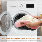 23in Pink Round Cat Dog Bed for Large Medium Small Dogs Cats, Machine Washable Sleeping Sofa, Non-Slip Bottom Breathable Soft Calming Pet Cuddler for Indoor/Outdoor/Car/Cage