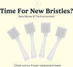 Jasper Macrobrush 360º, Dog Toothbrush for Medium to Large Dogs, Soft-Bristled Dog Tooth Brushing Kit - Premium Non-Slip Handle with 2 Replaceable Tooth Brush Heads, Use with Pet Toothpaste