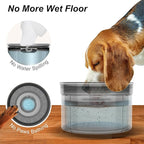 1Gallon No Spill Dog Water Bowl-3.8L Large Capacity, BPA-Free, Anti-Splash & Anti-Digging Design with Non-Slip Base for Messy Drinkers