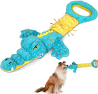 Dog Toys Cute Alligator Dog Toy Tough Plush Puppy Toy for Playtime, Training & Tug of War- Interactive Squeaky & Crinkle Chew Toy for Small to Large Dogs