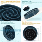 Blue Slow Feeder Maze Puzzle Bowl - Large Dog Non Slip Food Feeding Dishes for Medium Dogs, Interactive, Bloat Stop, Choking Prevention, Healthy