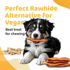 iPaw Sweet Potato Chews, Single Ingredient Dog Treats for Vegetarian, All Natural Human Grade Puppy Chew, Rawhide Alternative, Hypoallergenic, Easy to Digest
