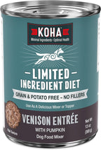 KOHA Limited Ingredient Diet Venison Entrée for Dogs - Grain Free Wet Dog Food with No Fillers - Sensitive Stomach Venison Dog Food, 13 oz - Trial Pack (3 Cans)