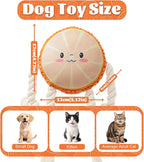 Squeaky Dog Toys Rope Dog Toys to Keep Them Busy - Tug of War Dog Toy for Boredom Plush Interactive for Small Medium Dogs-Orange