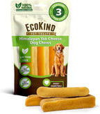 EcoKind Premium Gold Yak Cheese Himalayan Dog Chews, Dog Treats Large Breed, All Natural, High Protein, for Aggressive Chewers, Large - 3 Chews
