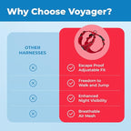 Voyager Escape-Proof Step-in Lock Cat Harness & 5ft Neoprene-Handle Leash Set All-Weather Mesh with Reflective Stitching for Small to Large Cats by Best Pet Supplies, Red (327), XXS